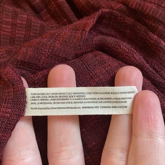 Free People Intimately Red Semi Sheer Aura Layering Top Size Small - Picture 9 of 9